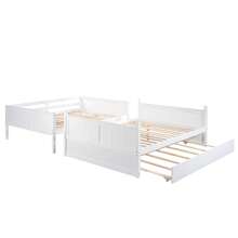 Nestfair Full Over Full Solid Wood Bunk Bed With Twin Size Trundle
