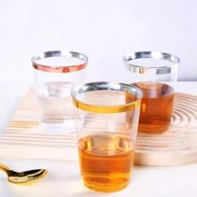 20 chiếc cốc viền bạc 200ml, cốc nước, cốc nước ép. - Bạc - Xem 4