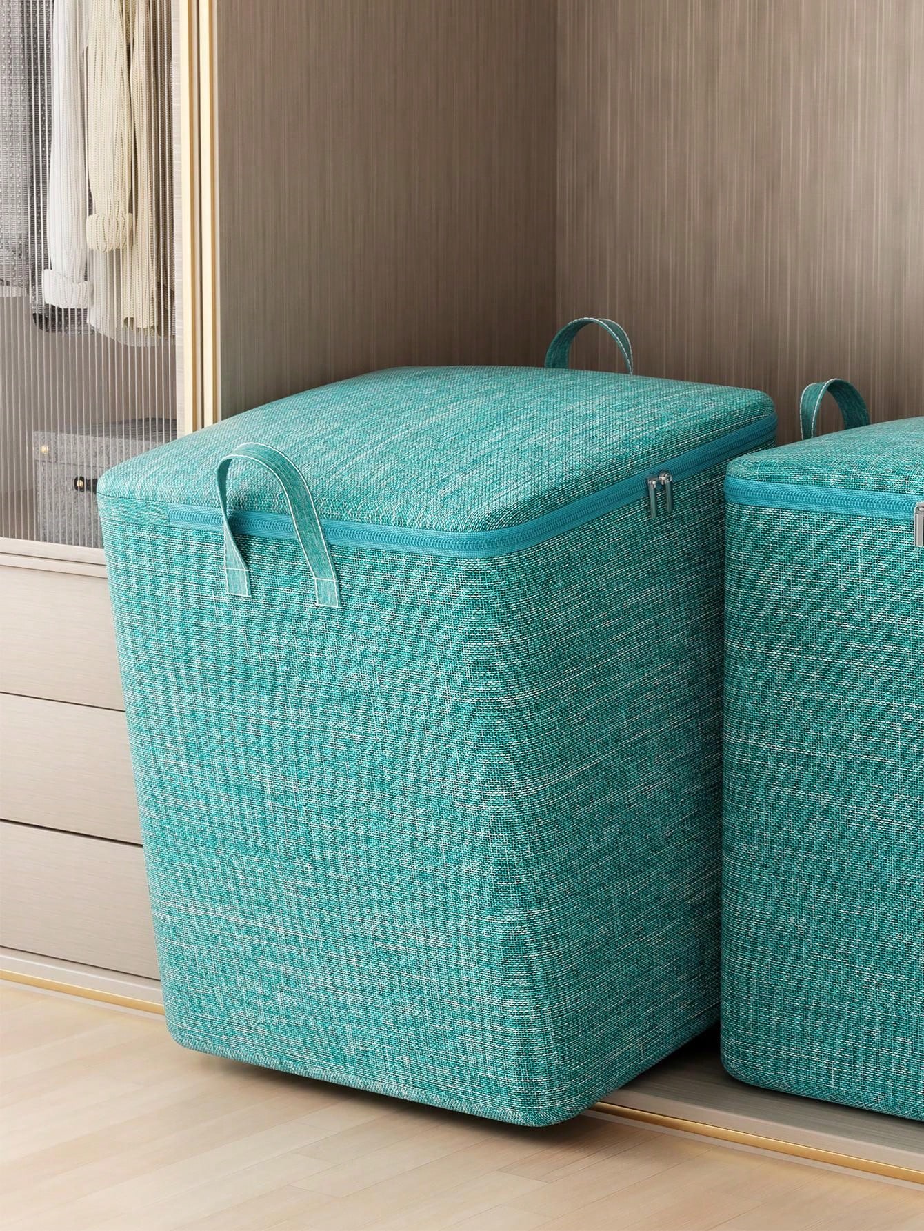 1PC Ink Green Characteristic Cationic Zippered Storage Bag, Can Hold