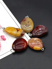 5 件/套天然石吊坠不对称形状紫水晶饰品 DIY 女士男士珠宝制作配饰日常礼物 - 1.5x2.5厘米 - 查看 26