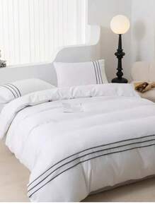 Capa De Edredom Duvet Queen Com Fronhas Roupa De Cama 2,40 x 2,60 Bordada Bordado Travesseiro
