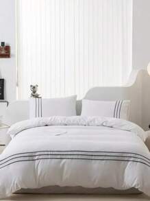 Capa De Edredom Duvet Queen Com Fronhas Roupa De Cama 2,40 x 2,60 Bordada Bordado Travesseiro