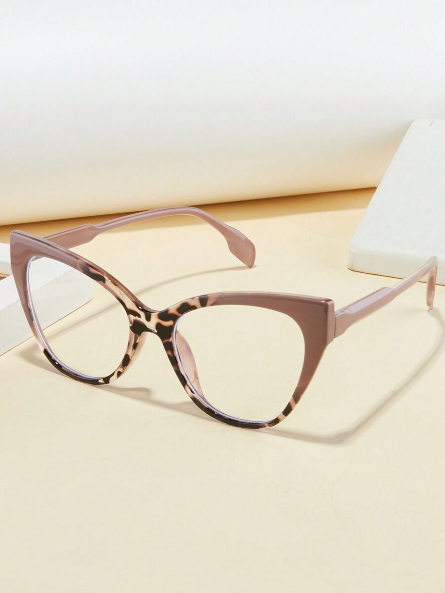 1pc/2pcs Oversized Cat Eye Lightweight Blue Light Blocking Transparent