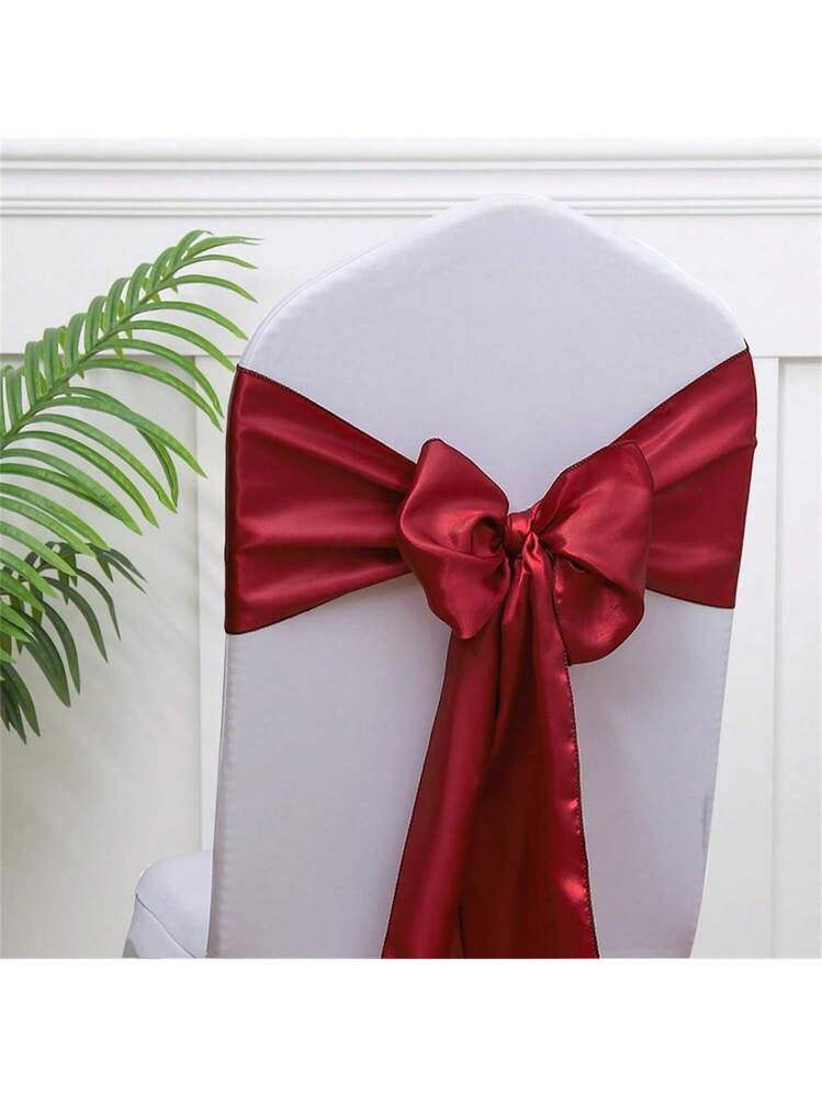 5 Pezzi Fasce Per Sedie In Raso Oro Rosa Con Fiocchi, Perfette Per Matrimonio, Banchetti, Baby Shower, Battesimo E Decorazioni Per Feste | SHEIN ALIA