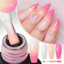 12pcs/Set Temperature Changing Gel Nail Polish Set, Winter Color Changing Semi-Permanent Nail Polish, Removable UV/LED Lamp, Long-Lasting Nail Gel Polish Set - 彩色 - 查看 7