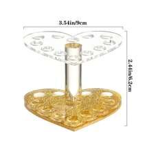Professional 12 Hole Acrylic Gel Nail Brushes Holder Heart Round Stand Makeup Brush Holder For Displaying Nail Art Manicure Tool,Room,Home,Bedroom,Bathroom,House,Pink Room,Living Room Decor,Travel Stuff,Gift Bag,Gifts For Mom,Dad,Men,Friends,Teacher,Birthday,Wedding,Desk,Shelves,Accessories,Gift Boxes,Funny Gift,Storage,Makeup Brush Holder - Gold - View 4