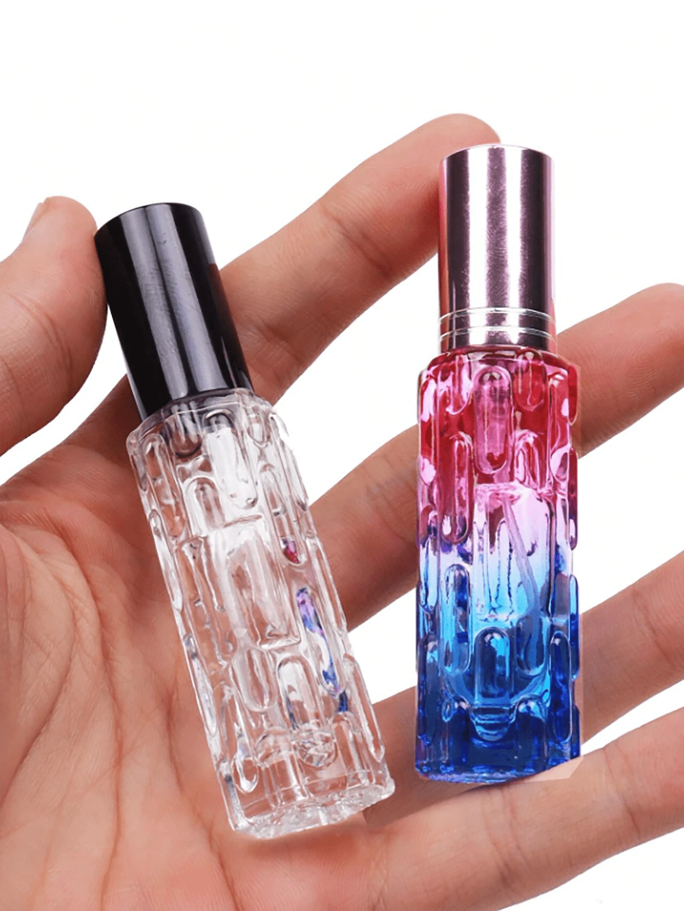 1 件隨機顏色精緻苦瓜形噴霧香水瓶,帶螺旋蓋和電化學鋁噴嘴,香水霧化器用化妝品空瓶 - 彩色 - 查看 1