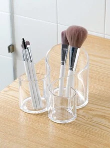 1只s型透明亞克力眉筆唇膏化妝刷收納筒 - 無色 - 查看 4
