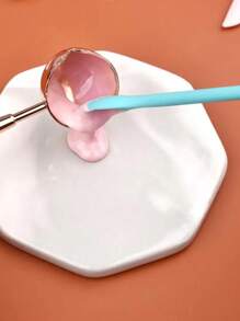 1 PC Double-End Silicone Sealing Wax Spatula Tool Multifunctional Wax Seal Stir Sticks Heat-Resistant Silicone Scraper For Sealing Wax Spoon Clean Mixing Resin Art & Craft Projects Sealing Wax Tools Accessories - Blue - View 2