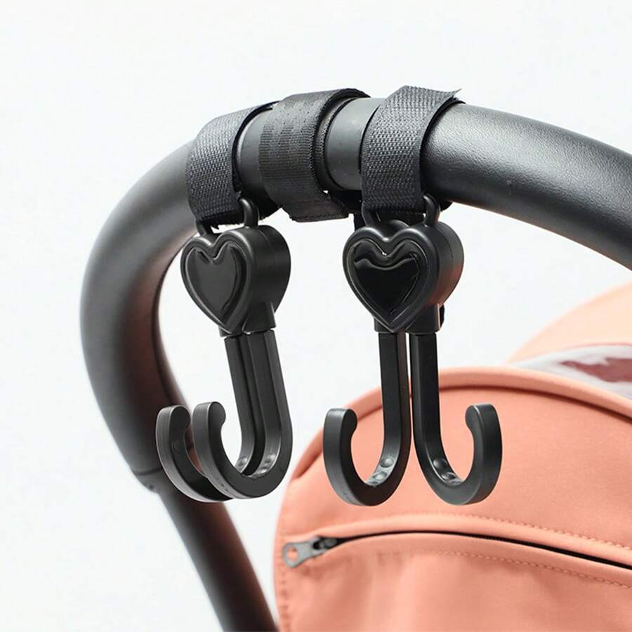 2入組/包強力承載嬰兒推車掛鉤 - 黑色 - 查看 1