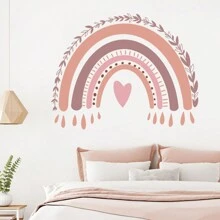 BRUP Cartoon Cute Rainbow Heart-Shaped Wall Sticker For Bedroom Bathroom Living Room Kindergarten Decoration Wall Decals,Stickers,Wall Decal, Vinyl Decal For Home Decorations,Spring Decoration Items Refresh Your Home,Rama Decoration Stickers Gifts Birthday Graduation
