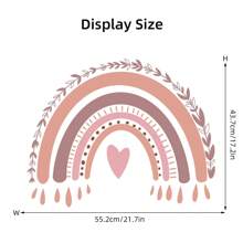 BRUP Cartoon Cute Rainbow Heart-Shaped Wall Sticker For Bedroom Bathroom Living Room Kindergarten Decoration Wall Decals,Stickers,Wall Decal, Vinyl Decal For Home Decorations,Spring Decoration Items Refresh Your Home,Rama Decoration Stickers Gifts Birthday Graduation