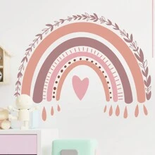 BRUP Cartoon Cute Rainbow Heart-Shaped Wall Sticker For Bedroom Bathroom Living Room Kindergarten Decoration Wall Decals,Stickers,Wall Decal, Vinyl Decal For Home Decorations,Spring Decoration Items Refresh Your Home,Rama Decoration Stickers Gifts Birthday Graduation