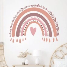 BRUP Cartoon Cute Rainbow Heart-Shaped Wall Sticker For Bedroom Bathroom Living Room Kindergarten Decoration Wall Decals,Stickers,Wall Decal, Vinyl Decal For Home Decorations,Spring Decoration Items Refresh Your Home,Rama Decoration Stickers Gifts Birthday Graduation