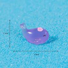 隨機顏色螢光可愛鯨魚景觀小擺飾|微景觀擺飾 樹脂工藝品 苔蘚水族箱水族造景 - 彩色 - 查看 9