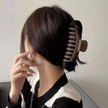 4pcs 11cm Oversized Dragon Design Hair Clip, Milk Coffee Color, Women's Daily Life Hair Accessories Set - Multicolor - View 4