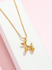 Balloon & 3d Dog Design Titanium Steel Necklace, Uncommon Collarbone Chain For Young Girls - Pendant Necklace - View 5