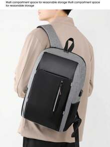 Decent Premium Backpack Functional Large Capacity Formal Backpack - Grey - View 4
