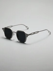 1 Pair Unisex Metal Small Frame Square Personalized Fashion Decorative Casual Glasses