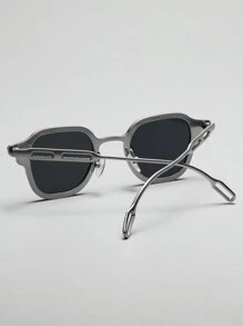 1 Pair Unisex Metal Small Frame Square Personalized Fashion Decorative Casual Glasses