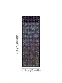1pc Dreamy Simple Style Laser Hot Stamping Silver Transparent Hand Account Card Material Decorative Collage - Black and White - View 2
