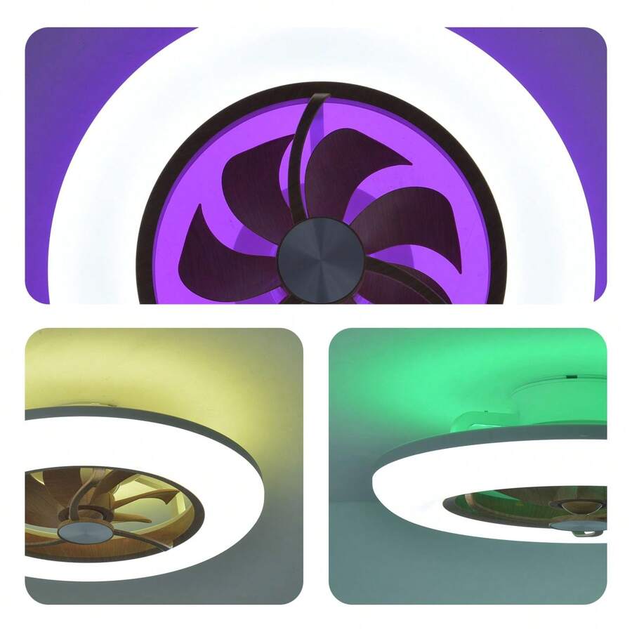 CHANFOK Ceiling Fan With Light 22 In Smart Low Profile Ceiling Fans