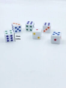 6入組室內派對遊戲玩具骰子,送給朋友的禮物 - 彩色 - 查看 3