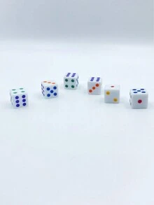 6入組室內派對遊戲玩具骰子,送給朋友的禮物 - 彩色 - 查看 4