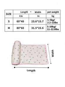 1pc Random Color Ice Silk Pet Mat, Cooling And Thin, Suitable For Small And Medium Cats And Dogs Sleep In Summer - Multicolor - View 3