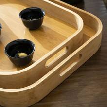 竹方托盤,非常適合在廚房、臥室、婚禮、派對上盛裝零食、水果、甜點、飲料,可在多種場景下重複使用 - 顏色 - 查看 8