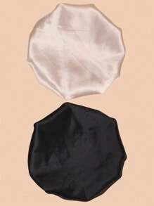 2入組女式啞光睡眠帽,用於保護頭髮、化療,高彈性 - 彩色 - 查看 2