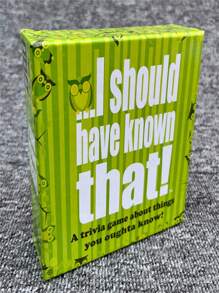 【我應該知道這個!】英文版卡牌遊戲,適用於派對聚會 - 綠色 - 查看 8