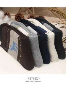 5 双柔软温暖的女士格子冬季袜子 - 厚羊毛中筒袜 - 彩色 - 查看 5