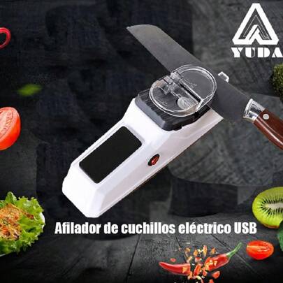 Afilador de cuchillos USB YUDA totalmente automático, de piedra eléctrica para negocios, afilador de alta precisión para cuchillos de cocina, multifuncional, oferta del