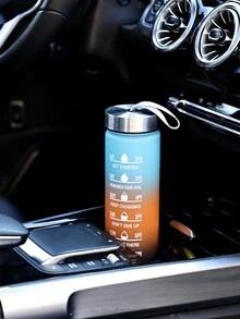 1pc Sports Water Bottle For Family Use In Running, Climbing, Volleyball, Basketball, Yoga, Indoor Or Outdoor Activities - Black - View 5