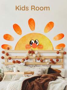 2入組太陽貼紙,適用於兒童房、臥室、幼兒園、客廳 - 半可愛的太陽 - 查看 6