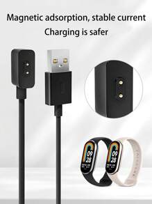 1 pieza Cable de carga y adaptador de carga compatible con Mi Band 9/8/7/6/5, Mi Band 9 Pro, 8 Pro, Redmi Band 2, 3, Redmi Watch 5, 4