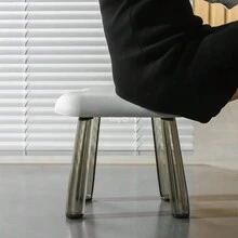 家用小塑料腳凳,臥室設計腳凳,露營極簡超輕便凳,小型空間家具 - 白色 - 查看 8
