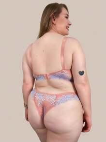 Plus Size Sexy Lingerie - 乾枯玫瑰色 - 查看 2