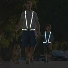 Reflective Vest High Visibility Weave Tape Night Safety Back Strap Elastic Reflective Clothing Cycling Running Clothes - Yellow - View 7