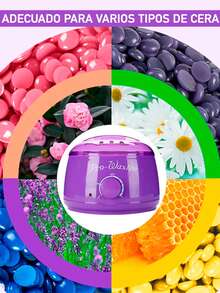 Kit Fundidora Para Depilar Con 5 Ceras Españolas - Azul - Ver 7