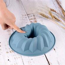 1pc 8-Inch Mushroom Shaped Silicone Cake Mold, Ideal For Birthday Cake, Steamed Rice Cake, Baked Cake, Easy To Demould And Bake - Light Grey - View 4