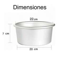 Kit De 3 Moldes Para Hornear Pastel o Bizcocho De Aluminio 1 de 18 cm, 1 de 20 cm y 1 de 22 Cm. - Plateado - Ver 6