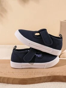 GENGASUN Toddler Girls T-Strap Canvas Sneakers For Little Kids Classic Shoes - Navy Blue - View 5