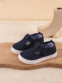 GENGASUN Toddler Girls T-Strap Canvas Sneakers For Little Kids Classic Shoes - Navy Blue - View 3