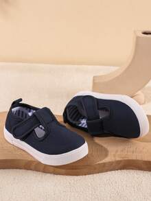 GENGASUN Toddler Girls T-Strap Canvas Sneakers For Little Kids Classic Shoes - Navy Blue - View 6