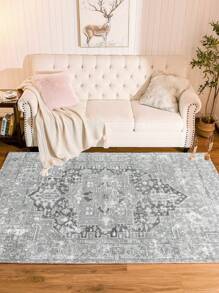 Alfombra Suave De Cachemira De Imitación, Alfombra Antideslizante De Pvc Para Sala De Estar, Decoración Del Hogar, 1 Unidad - Multicolor - Ver 4