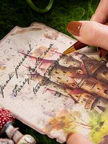 30pcs/Pack Random Fantasy Castle Series Journal Decorating Material Paper - Multicolor - View 6
