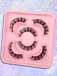 3pairs 8-13mm Curled False Eyelashes, Simple Crisscross Natural Cute Fluffy Style - Criss Cross lashes - View 7