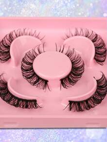 3pairs 8-13mm Curled False Eyelashes, Simple Crisscross Natural Cute Fluffy Style - Criss Cross lashes - View 6